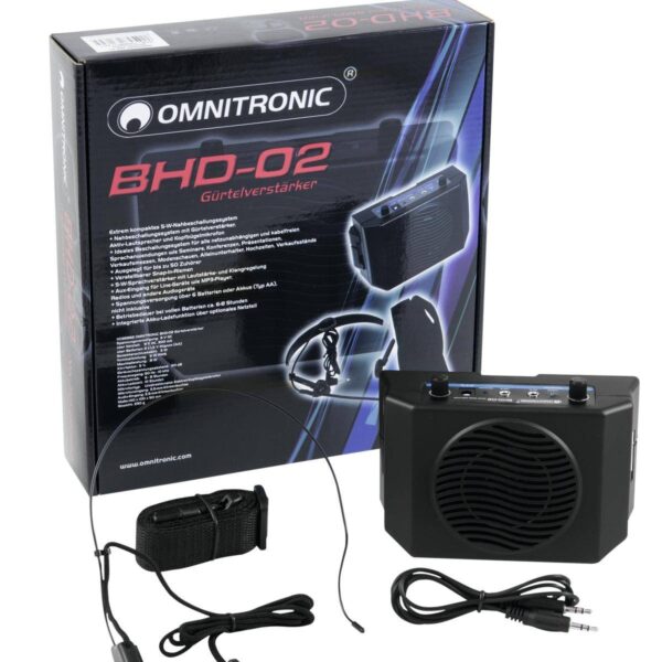 OMNITRONIC BHD-02 Waistband Amplifier headset mikrofon med bælteforstærker