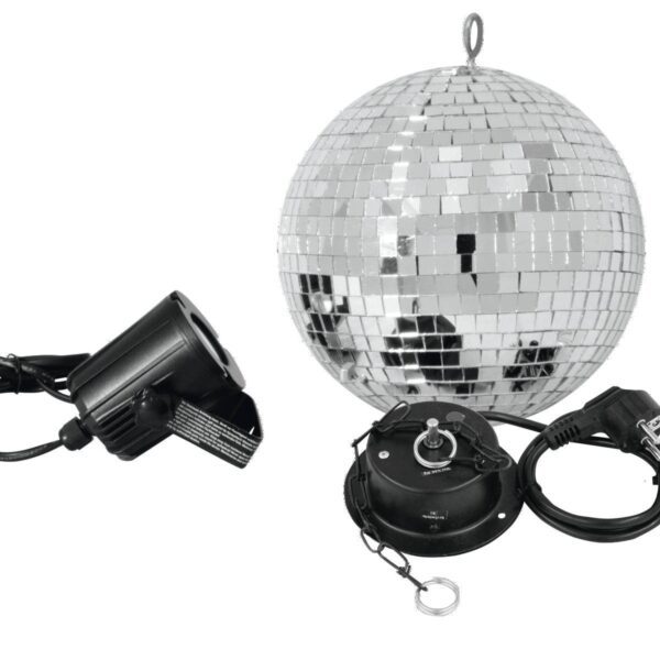EUROLITE Mirror ball - Spejlkugle Set 20cm with LED spot