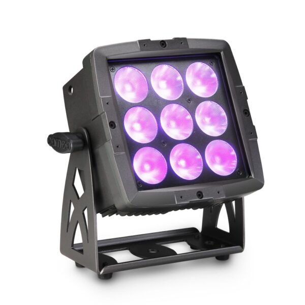 Cameo FLAT PRO FLOOD 600 IP65 Outdoor Flood Light with 9x12W RGBWA + UV 6-In-1 LEDs
