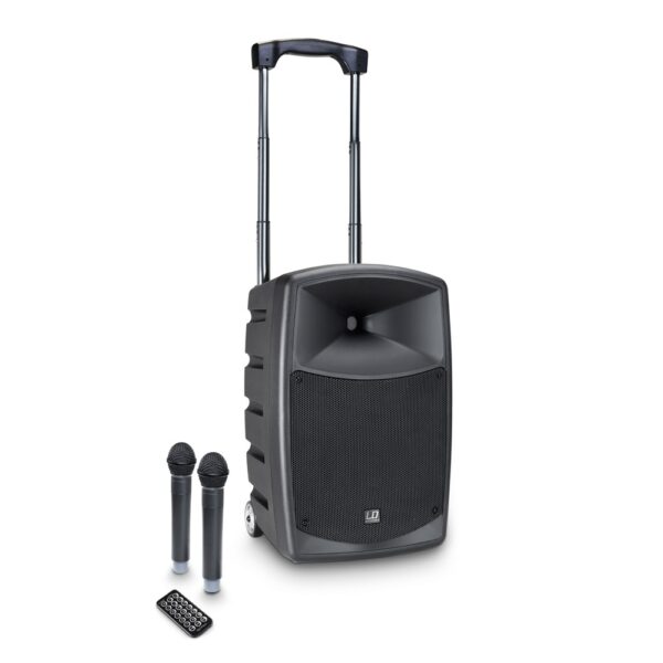 LD Systems ROADBUDDY 10 HHD 2 B5 Battery-Powered Bluetooth Speaker with Mixer and 2 Wireless Microphones
