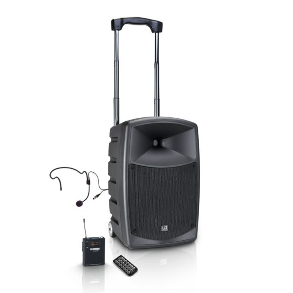 LD Systems ROADBUDDY 10 HS B6 Battery Powered Bluetooth Speaker with Mixer, Bodypack and Headset