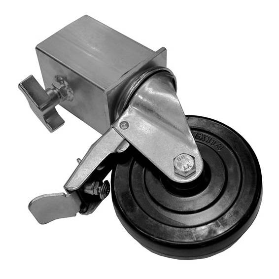 FANTEK hjul til 60x60mm scenepodie ben (AT-RPA1F), hjul til 1 ben, med bremse