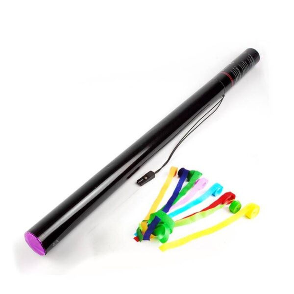 OhFX elektrisk konfettirør, papir streamers multi farver, 80cm