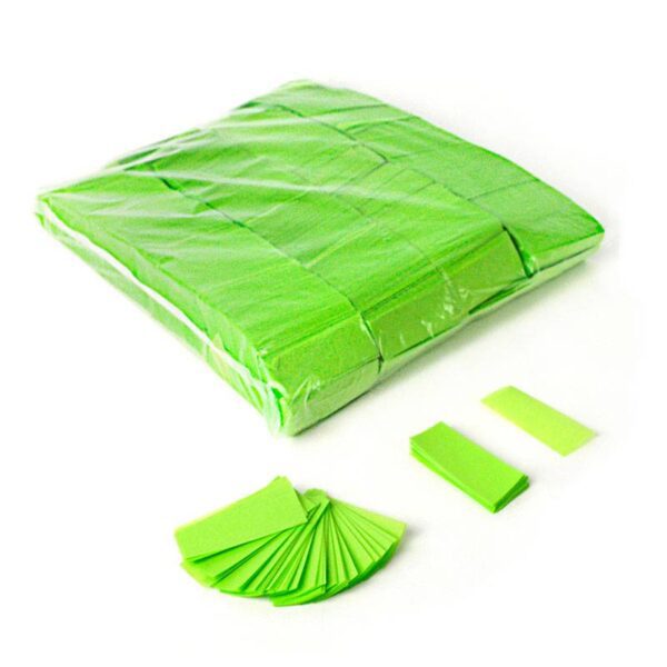 OhFX Rektangulær papir konfetti lysegrøn, 1 kilo