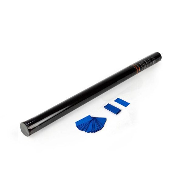 OhFX håndholdt konfettirør, papir konfetti mørkeblå, 80cm