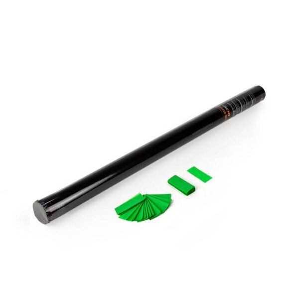 OhFX håndholdt konfettirør, papir konfetti mørkegrøn, 80cm