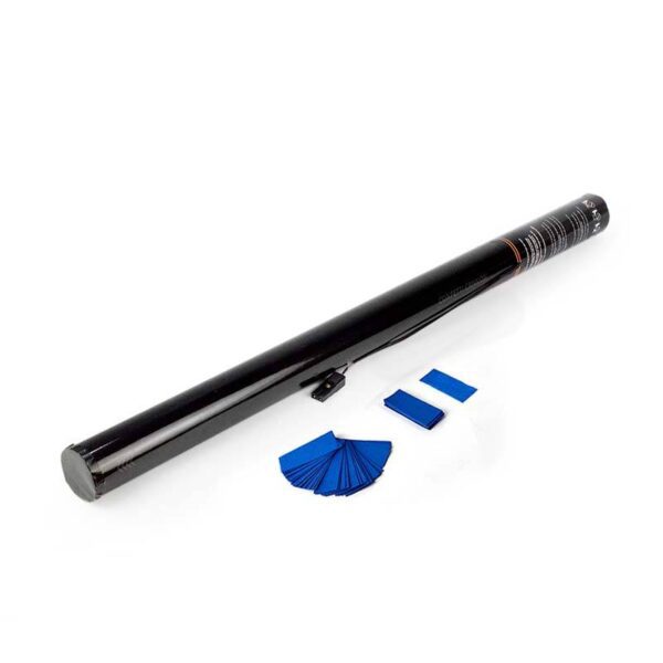OhFX elektrisk konfettirør, papir konfetti mørkeblå, 80cm