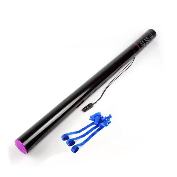 OhFX elektrisk konfettirør, papir streamers mørkeblå, 80cm