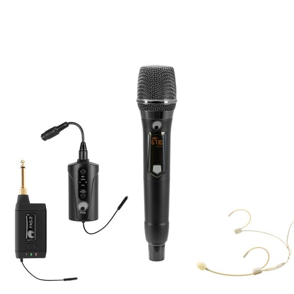 OMNITRONIC Set FAS TWO + Dyn. Wireless Microphone + BP + Headset 660-690MHz